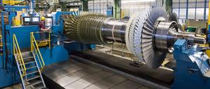Die Schaufelspitzen des Läufers der 1.000. Gasturbine 