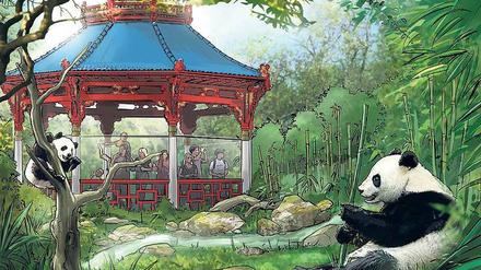 So stellt sich der Zoo das neue Heim für die Bären aus China vor. Nicht nur den Tieren dürfte die Anlage gefallen.
