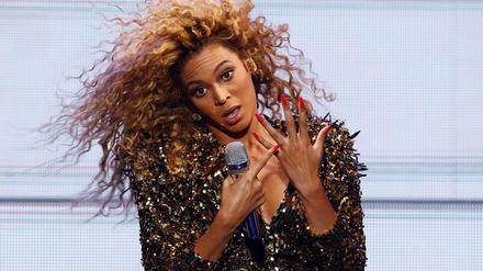 Beyonce auf einem Festival in Somerset, 2011. 