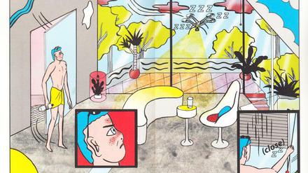 Knallbunt statt kullerrund: Eine Szene aus Aisha Franz' Kurzcomic "Eyez".