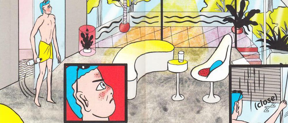 Knallbunt statt kullerrund: Eine Szene aus Aisha Franz' Kurzcomic "Eyez".