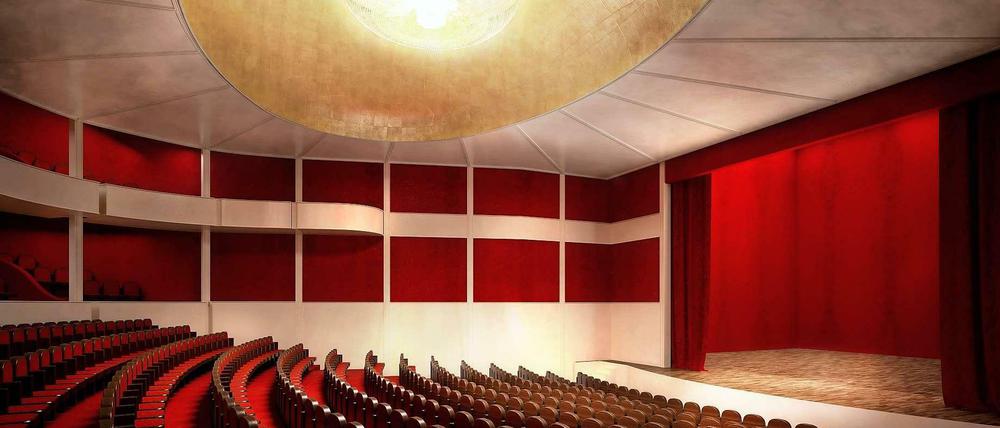 Große Ähnlichkeit zur „Komödie“. Das Ersatztheater für die Ku’damm-Bühnen im neuesten Entwurf.