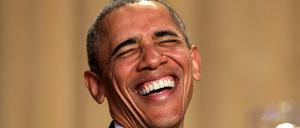 US-Präsident Barack Obama hatte als Redner beim seinem letzten "White House"-Diner großen Spaß.