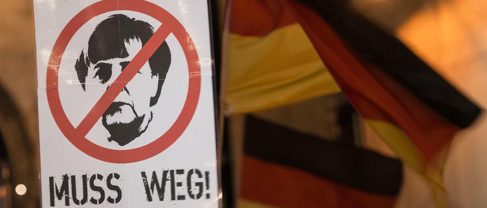 Kundgebung von Pegida München im Januar. Die Gruppe wird vom Verfassungsschutz beobachtet.