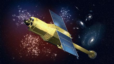 Heile Welt. So sollte es aussehen, wenn Hitomi Röntgenstrahlung aus kosmischen Ereignissen erfasst. Der Satellit ist kaputt.