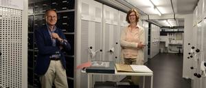 Archivdirektor Werner Heegewaldt, 2015 noch als Stellvertreter seiner Vorgängerin Birgit Jooss fotografiert - im Depot Robert-Koch-Platz in Berlin-Mitte.