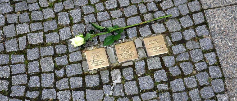 Stolpersteine in der Berliner City West.