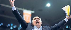 Das Markenzeichen des Erfolgs. Roberto Serniotti, italienischer Trainer der BR-Volleys. 