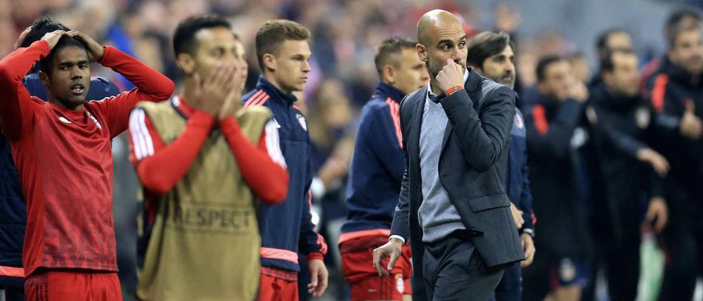 Ist es denn zu fassen? Pep Guardiola scheitert mit den Bayern zum dritten Mal hintereinander im Halbfinale an einem spanischen Gegner.