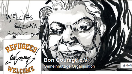 Auftritt des Vereins "Bon Courage" auf Facebook