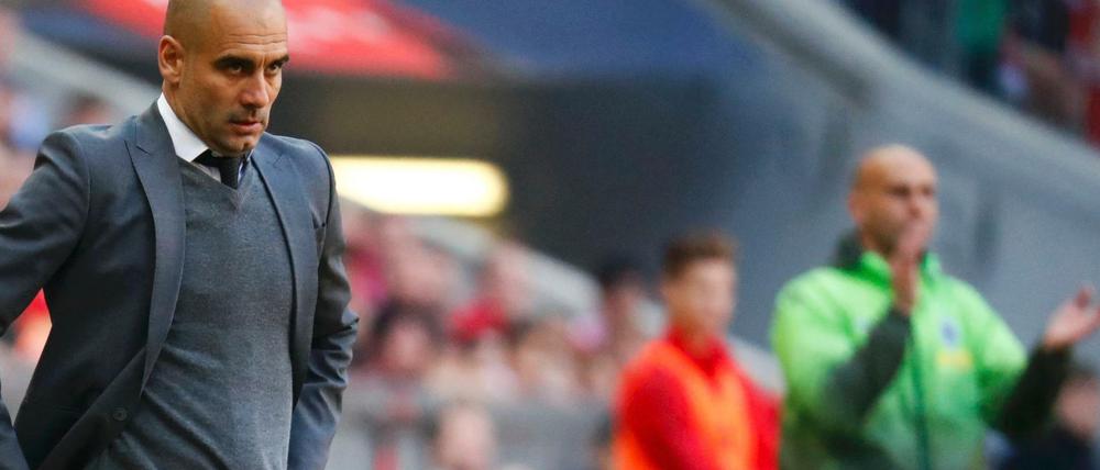 Weiter warten. Pep Guardiola verpasste mit Bayern den vorzeitigen Gewinn der Meisterschaft.