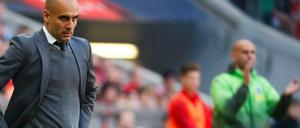 Weiter warten. Pep Guardiola verpasste mit Bayern den vorzeitigen Gewinn der Meisterschaft.