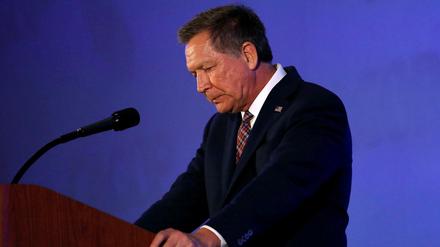 Der republikanische Bewerber um die Kandidatur für das Präsidentenamt, John Kasich, bei einem Wahlkampfauftritt in Kalifornien.