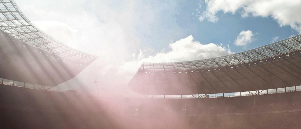 Das Olympiastadion in Berlin. 