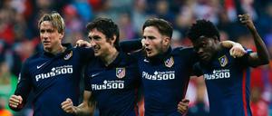 Die Spieler von Atletico Madrid hatten in München viel Grund zum Jubeln.