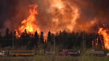 Tausende Menschen flüchten in Kanada vor Waldbränden.