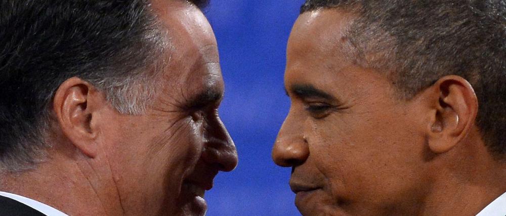 Hat Facebook Republikaner wie Präsidentschaftskandidat Mitt Romney, im Bild links zusammen mit Barack Obama, benachteiligt. Das Social Network weist die Vorwürfe zurück.