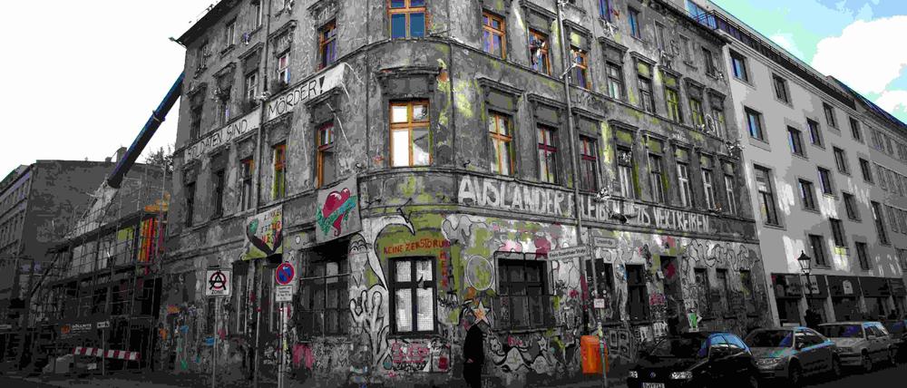 Das Haus an der Linienstraße Ecke Kleine Rosenthaler Straße.