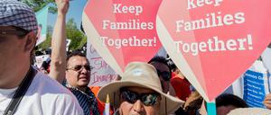 Das Thema Einwanderung löst starke Gefühle aus - auch in den USA. Hier bei einer Demonstration im April 2016 in Washington.