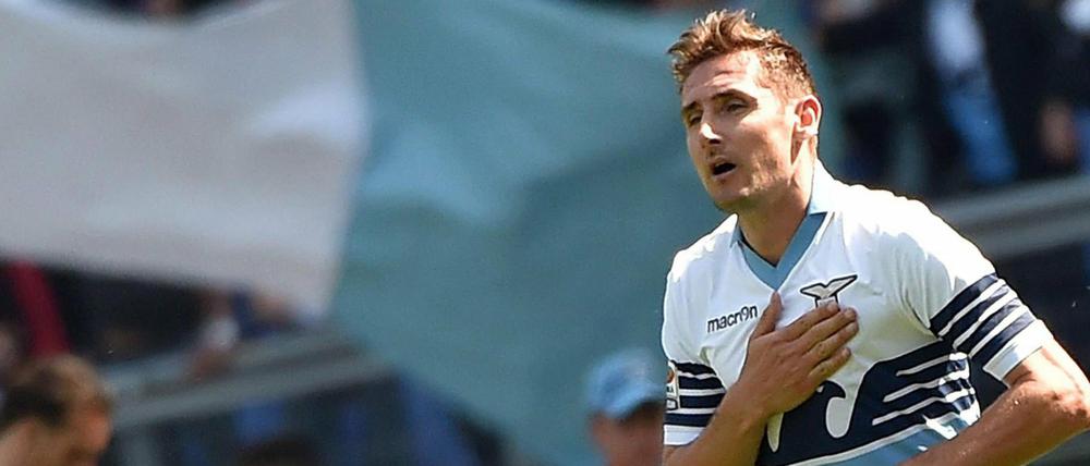 Miroslav Klose verlässt im Sommer Lazio Rom.
