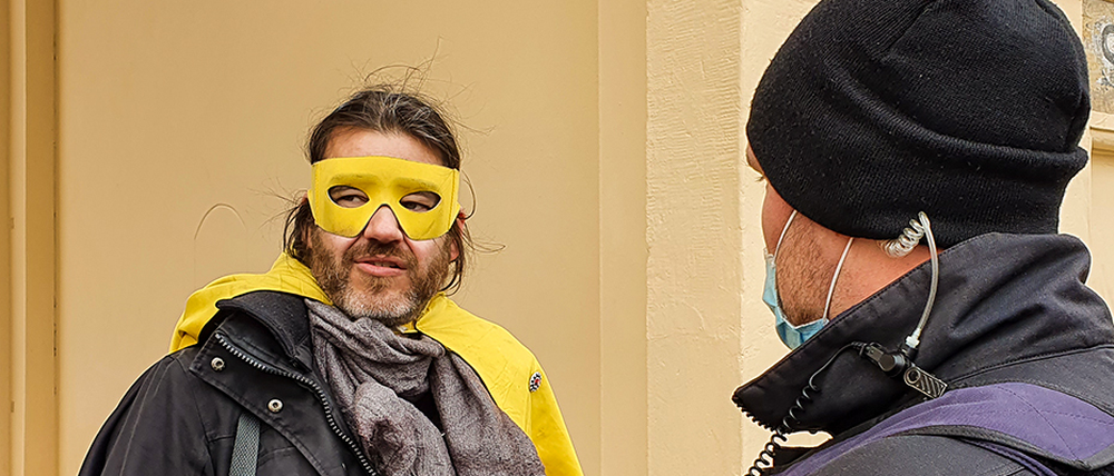 Im März zog Michael Bründel alias „Captain Future“ mit seinen Anhängern durch Potsdam.