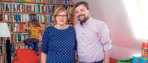 Im Familiennetz. Die Berlinerin Anne-Lu Kitzerow-Manthey mit Mann und Kind