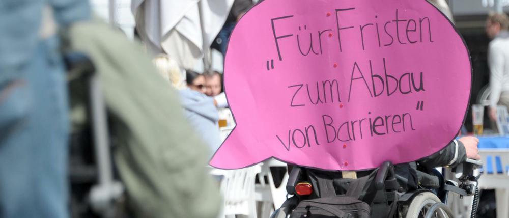 Protest gegen das Bundesteilhabegesetz für Behinderte