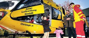 Abgehoben. Die Flotte der Rettungshubschrauber beförderte einst auch ADAC-Funktionäre.
