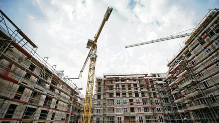 Neubaukomplex für Mehrfamilienhäuser in Berlin.
