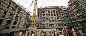 Neubaukomplex für Mehrfamilienhäuser in Berlin.