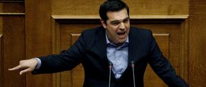 Ministerpräsident Alexis Tsipras warb im Parlament für sein Sparprogramm.