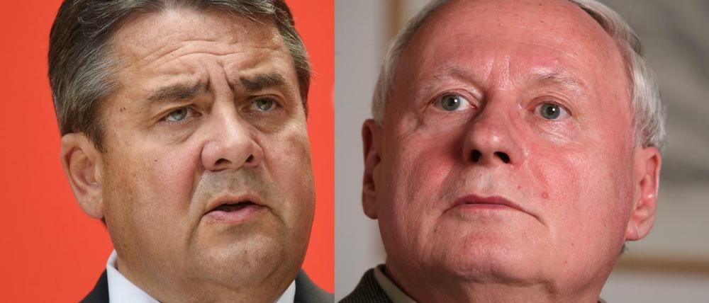 Sozialdemokraten von heute und gestern: Sigmar Gabriel und Oskar Lafontaine.