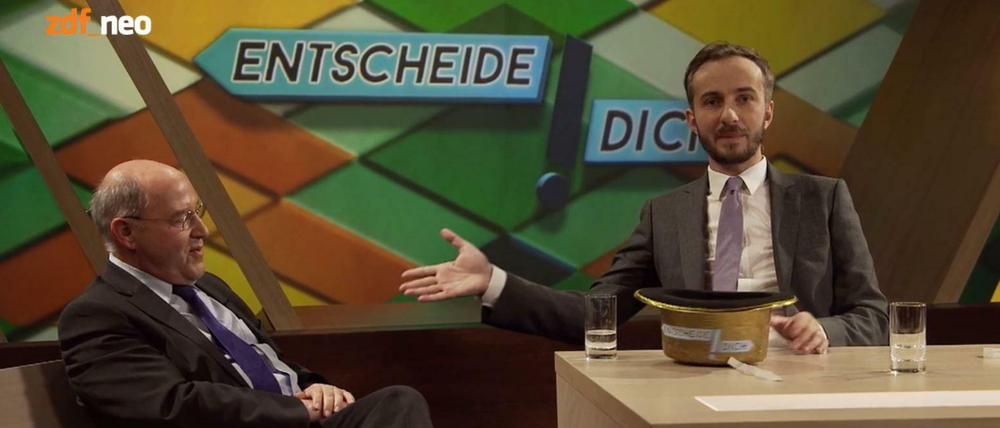 Studiogast Gregor Gysi ging als Einziger näher auf die Erdogan-Affäre ein.
