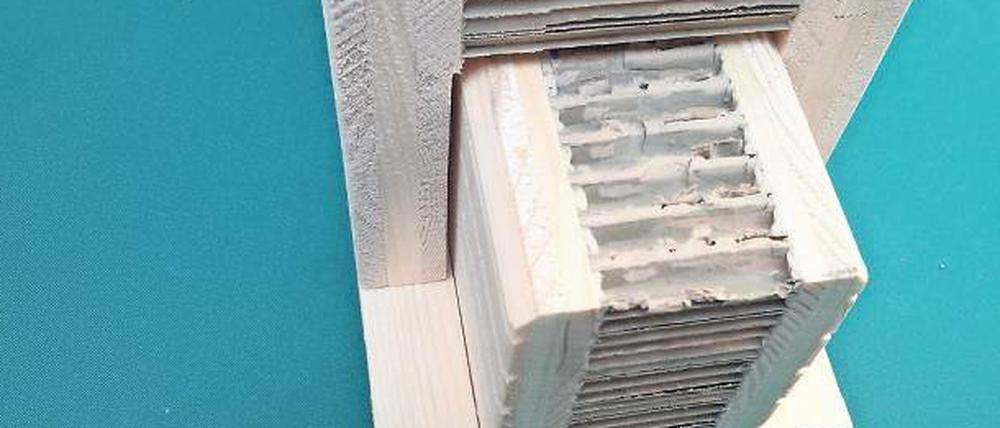Der Wandbaufbau mit tragender Dämmung von Ecocell.
