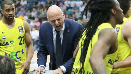 Der Berliner Trainer Sasa Obradovic steht vor dem Absprung aus Berlin.