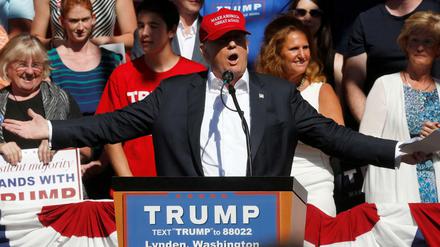 Donald Trump während einer Wahlkundgebung im Mai 2016.