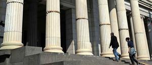 Der Eingang des Puschkin-Museum in Moskau.