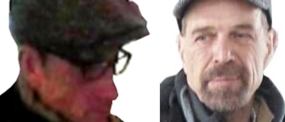Die Kombo aus zwei stark bearbeiteten Handout-Fotos der Staatsanwaltschaft Verden soll möglicherweise zwei ehemalige Mitglieder der Rote Armee Fraktion (RAF), Burkhard Garweg (l) und Ernst-Volker-Staub zeigen. Bei den auf das Jahr 2016 datierten Fahndungsfotos wurde von der Staatsanwaltschaft Verden aus ermittlungstaktischen Gründen der Bildhintergrund entfernt. Zum Aufnahmeort und genauen Zeitpunkt werden keine Angaben gemacht.