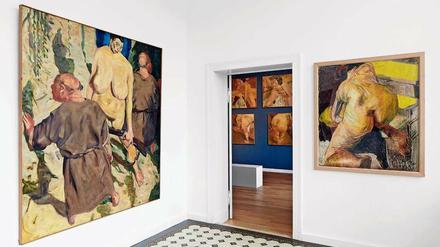 Nichts als Nackte. Blick in die Ausstellungsräume der Villa-Schöningen.