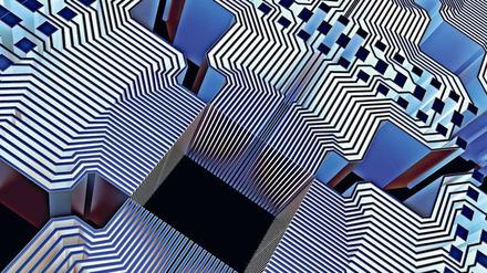 Blick in die Zukunft. So könnte der Schaltkreis eines Quantencomputers aussehen. Tatsächlich sind die neuartigen Rechner noch nicht einsatzfähig. Das dürfte noch einige Jahre dauern. 