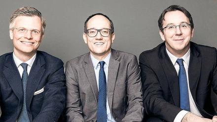 Daniel Biene, Christoph Jenke und Peter Schink (v.l.) bieten auf ihrer Plattform "legalbase" Rechtsprodukte zu Festpreisen an. 