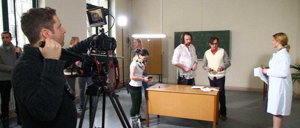 Filmdreh in Berlin-Steglitz für den Kurzfilmwettbewerb "99sec."