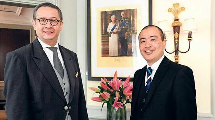 Mario Calvelo von der britischen Residenz und Ricardo Dürner vom Adlon.