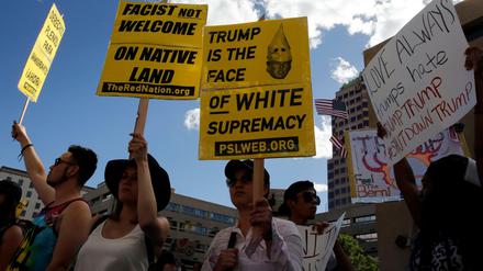 In Albuquerque protestierten zahlreiche Bürger gegen Donald Trump.