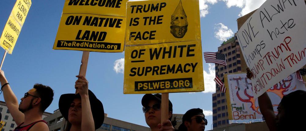 In Albuquerque protestierten zahlreiche Bürger gegen Donald Trump.