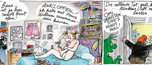 Gütertrennung. Eine Seite aus Claire Bretéchers "Agrippina – Allergien".