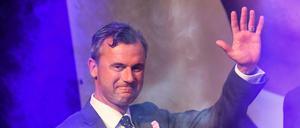 FPÖ-Kandidat Norbert Hofer am Wahlabend in Wien