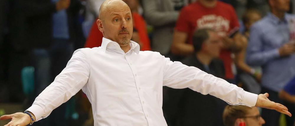 Klassische Geste. Sasa Obradovic forderte von seinen Spielern immer das Maximum, zu einem Meistertitel mit Alba reichte es aber nicht.