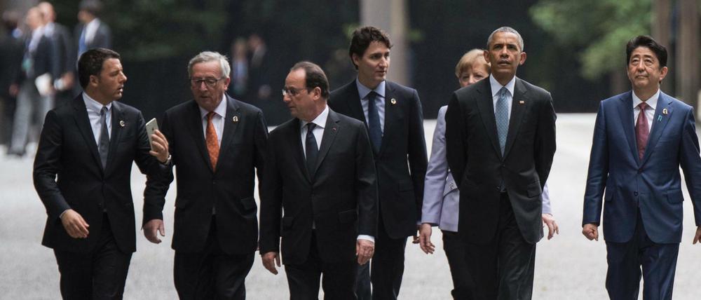 Die Regierungschef der G 7.