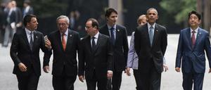 Die Regierungschef der G 7. 